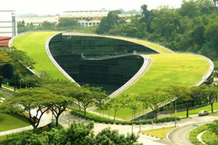 Prédio verde em Cingapura
