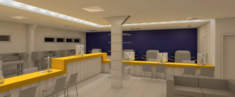 Projeto comercial e design de interiores