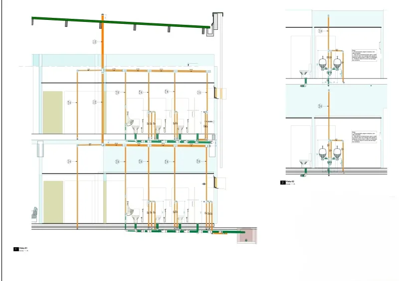 Projeto hidráulico água quente e fria na Bahia